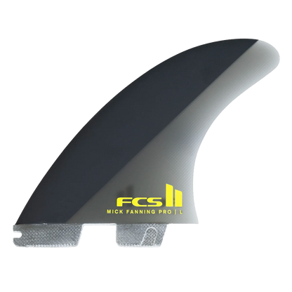 FCS II - Ailerons Thrusters - Mick Fanning pro Performance glass Noir Surf Hardware International
