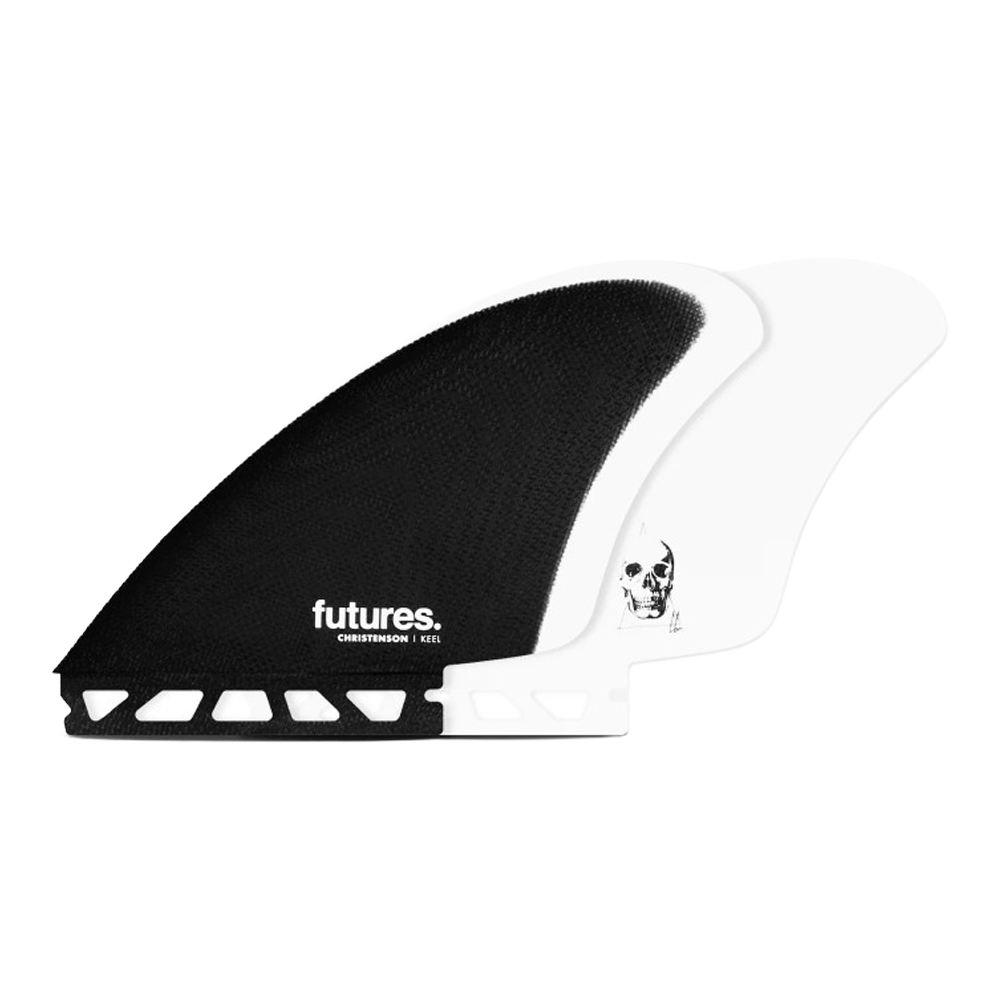 Futures - Ailerons Keels - Christenson Fibre de verre blanc Viral surf