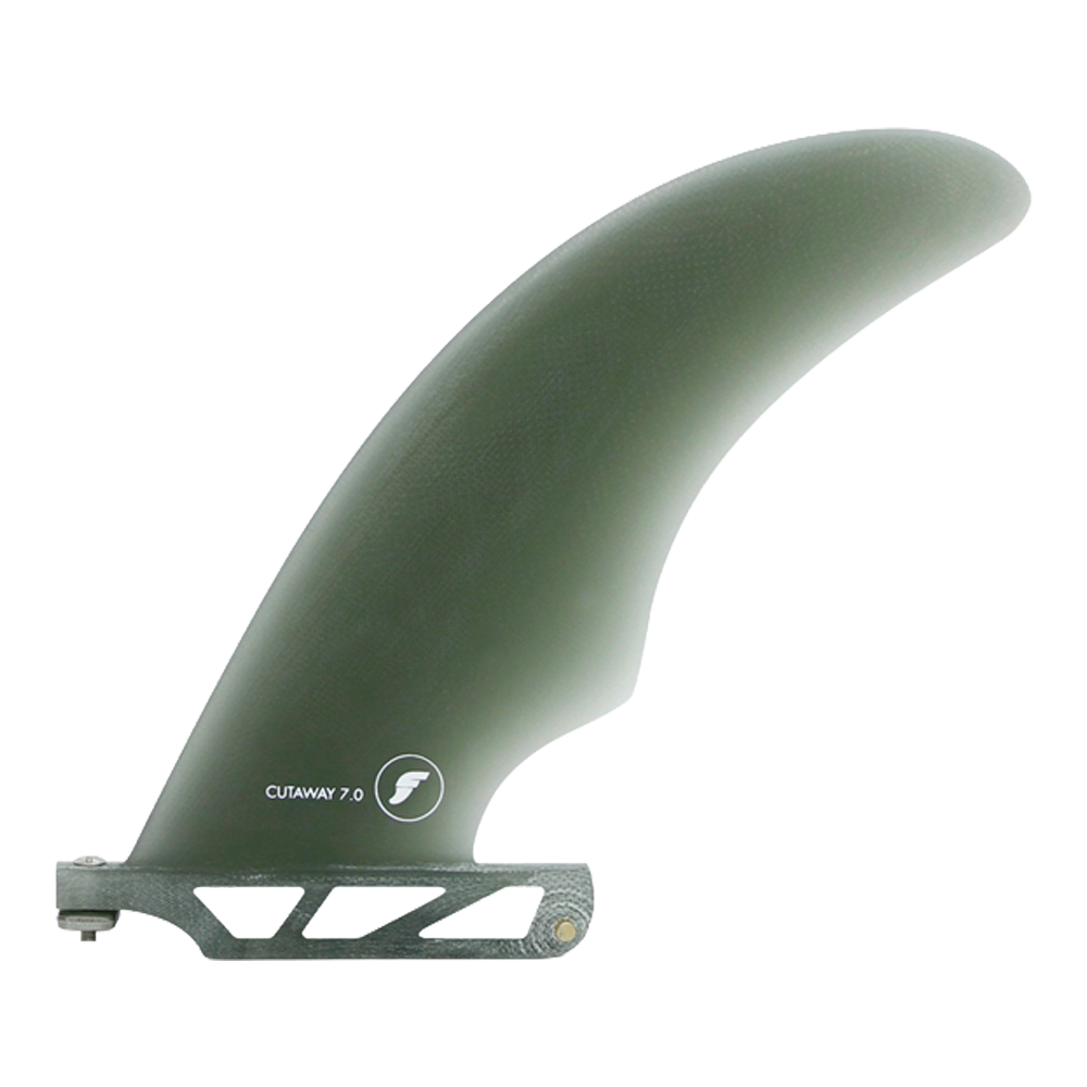 Futures - Ailerons Single - Cutaway Fibre de verre 7" gris Viral surf
