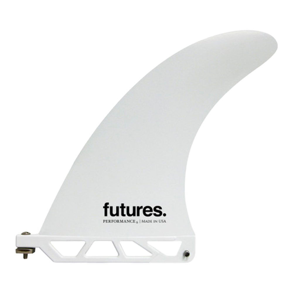 Futures - Ailerons Single - Performance Thermotech 6" blanc Viral surf