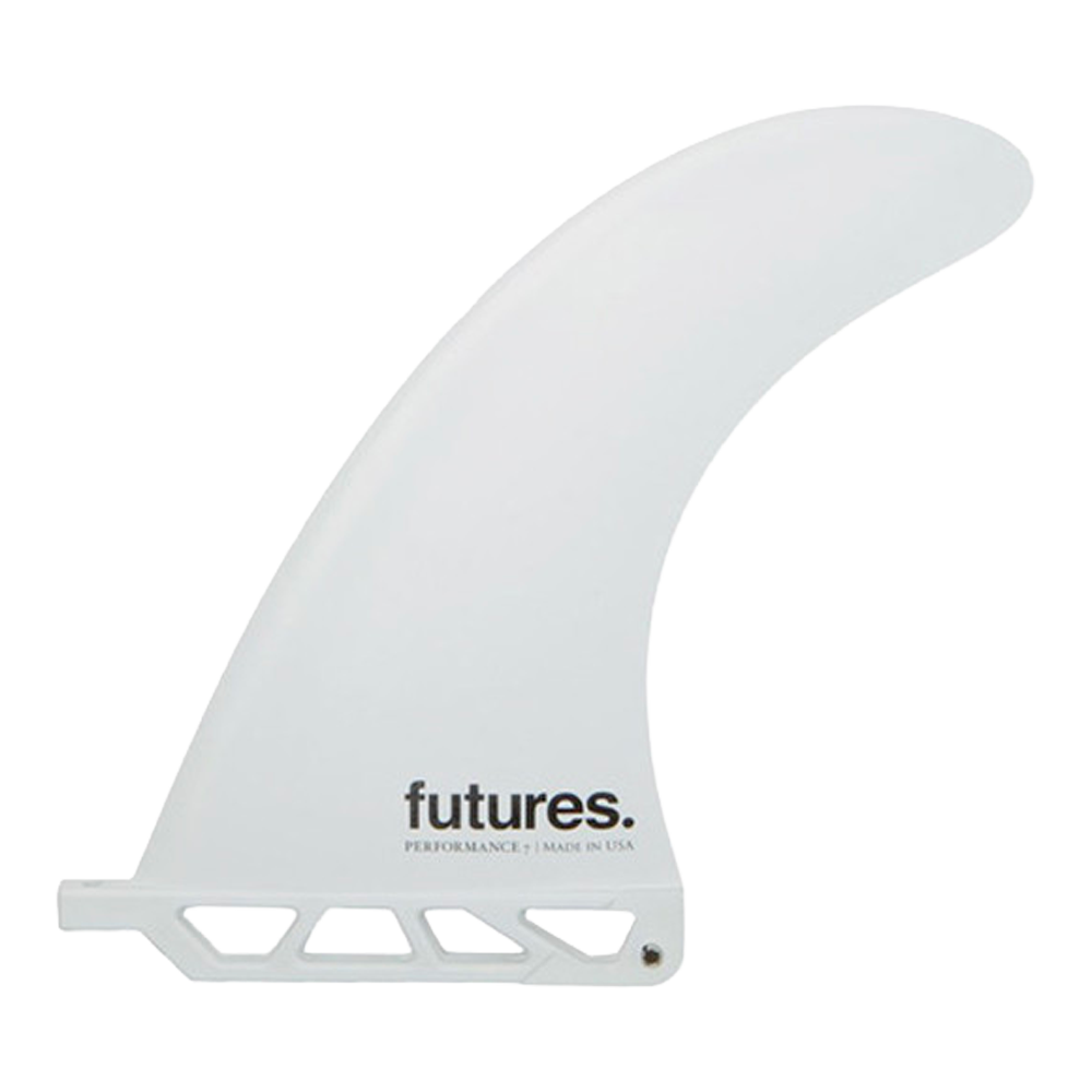 Futures - Ailerons Single - Performance Thermotech 8" blanc Viral surf