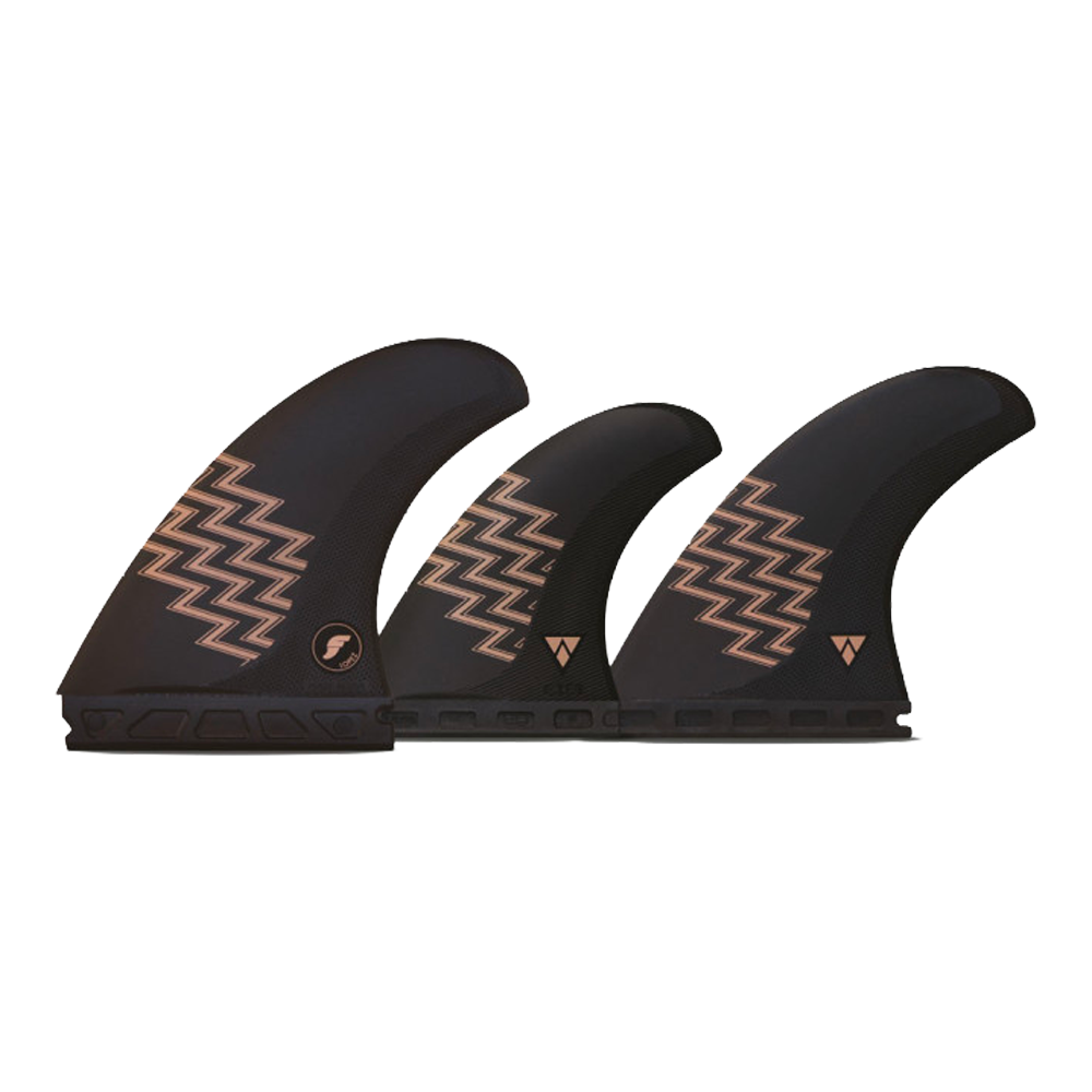 Futures - Ailerons Tri-quad - Gerry Lopez alpha series Carbon noir Viral surf