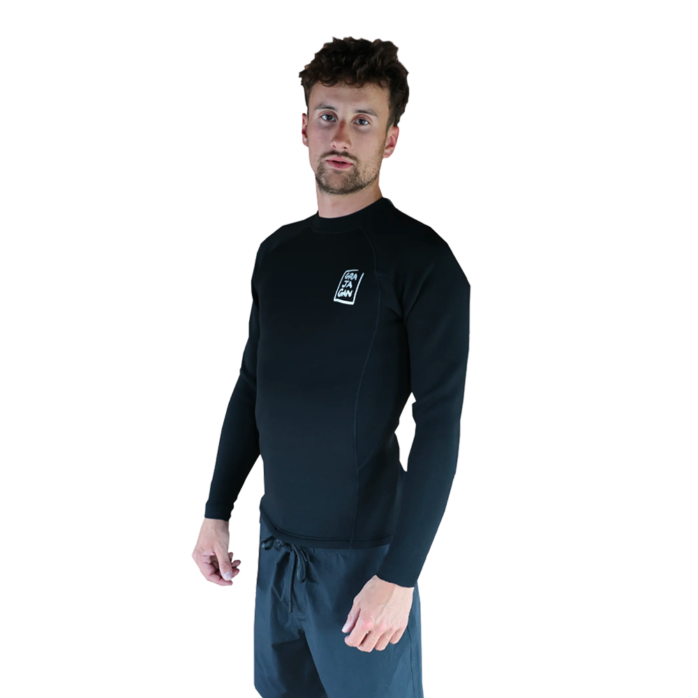 Grajagan - Vestes & tops Homme - Haut néoprène 1,5MM noir Surf lounge