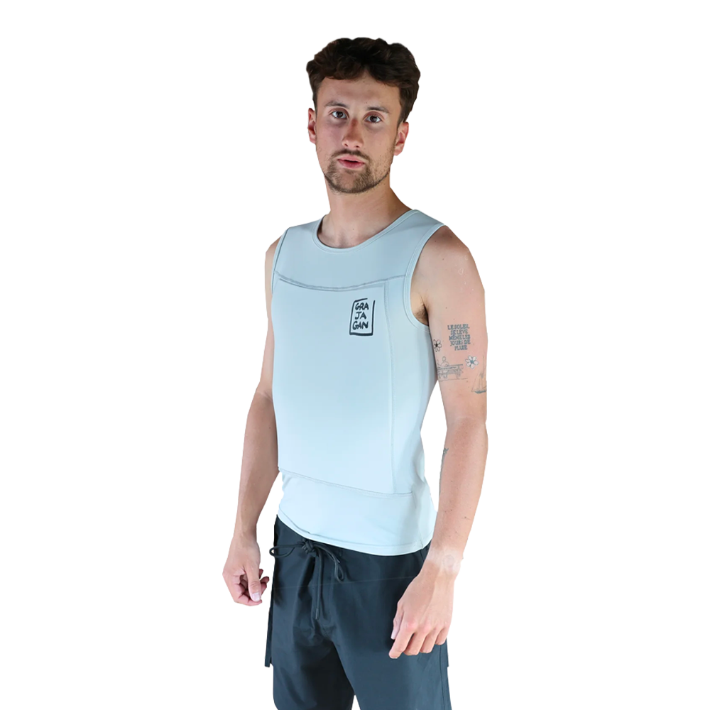 Grajagan - Vestes & tops Homme - Protège côtes sans manches gris Surf lounge