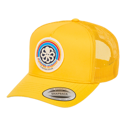 Jonsen island - Casquettes - Trucker rainbow 2 full yellow jaune Jonsen island