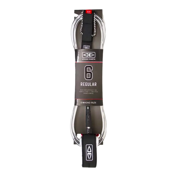 Ocean and earth - Leash - 6' Regular blanc