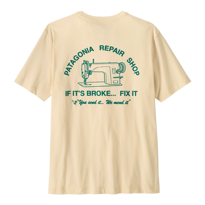 Patagonia - T-shirts - Repair Shop T-Shirt - Undyed Natural Patagonia Purpose Trust