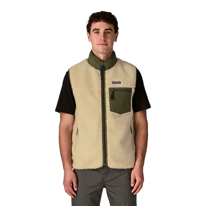 Patagonia - Vestes & surchemises - Classic Retro-X Vest - Dark Natural w/Basin Green Patagonia Purpose Trust