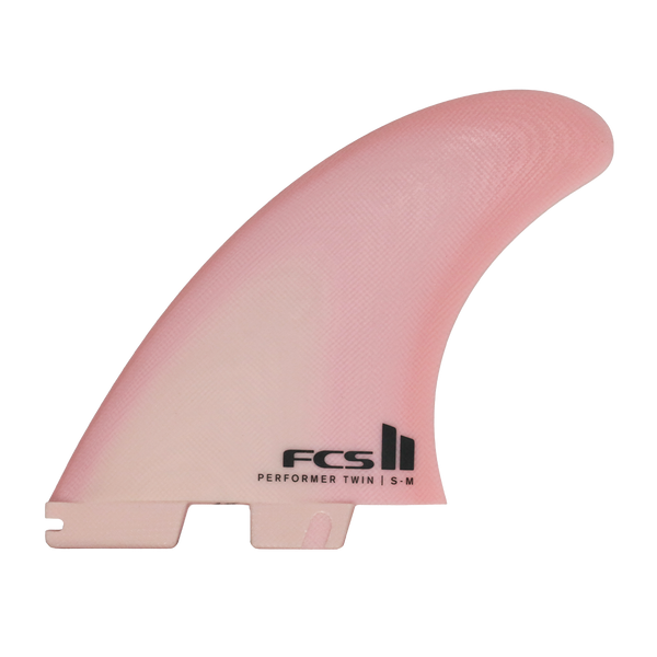FCS II - + Fins Twin 1 - Fiber Glass Blusher