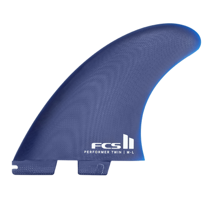 FCS II - Ailerons Twin + 1 - Performer Fibre de verre Cali blue
