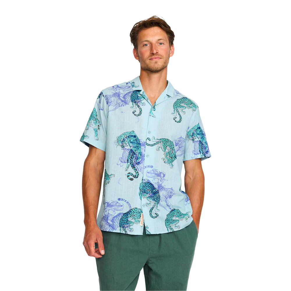 Revolution - Chemises - Cuban léopard bleu Selfhood®