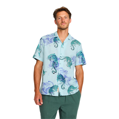 Revolution - Chemises - Cuban léopard bleu Selfhood®