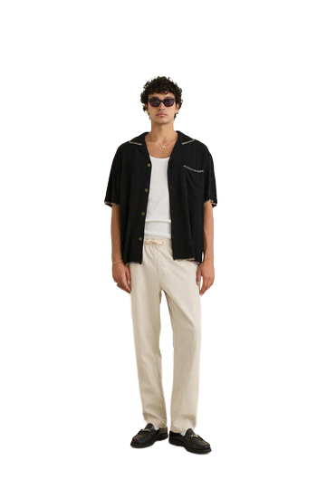 Rhythm - Pantalons - Linen jam pant - Blanc Hoff