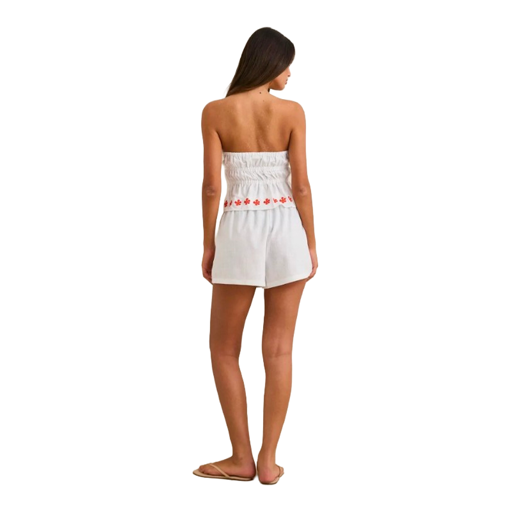 Rhythm - Shorts Femme - Melia floral embroidered short Blanc Hoff