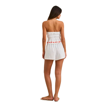 Rhythm - Shorts Femme - Melia floral embroidered short Blanc Hoff