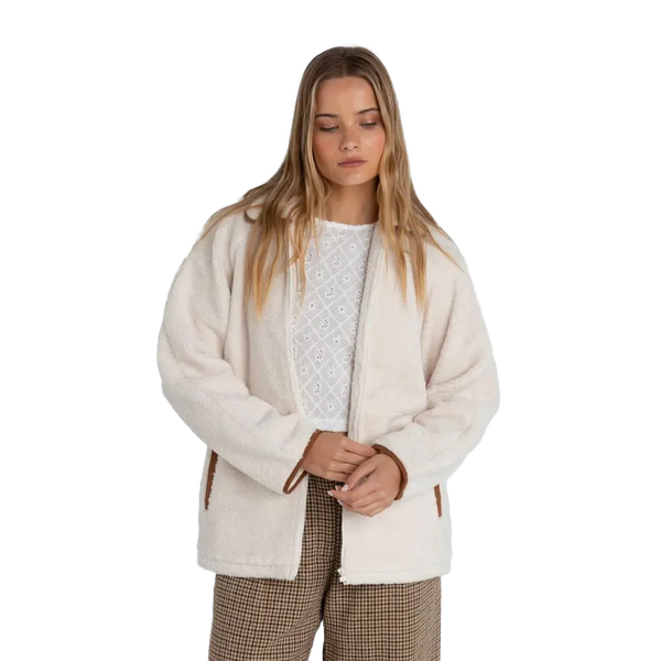 Rhythm - Veste polaire femme - Snowy sherpa jacket beige Rhythm