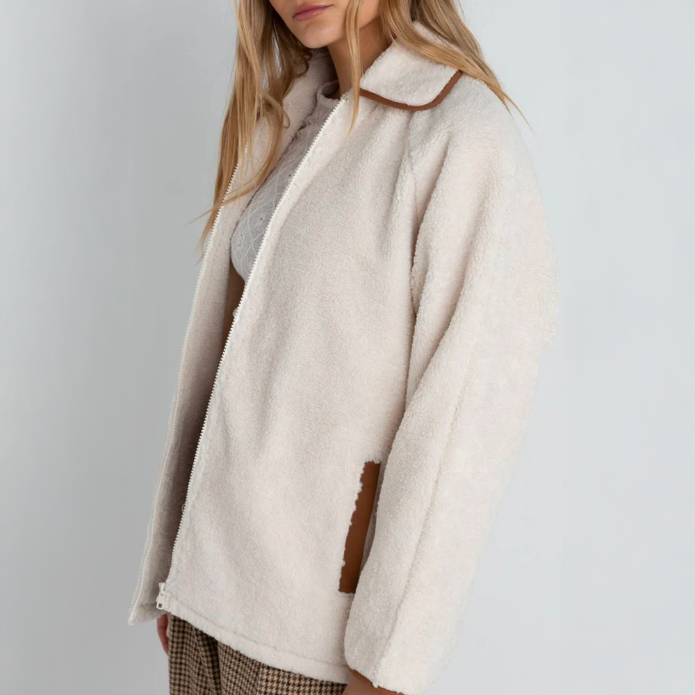 Rhythm - Veste polaire femme - Snowy sherpa jacket beige