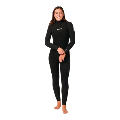 Rip curl - Combinaison intégrale femme - Dawn patrol front zip E5 5/3 noir Surfshop - Shapers Club House