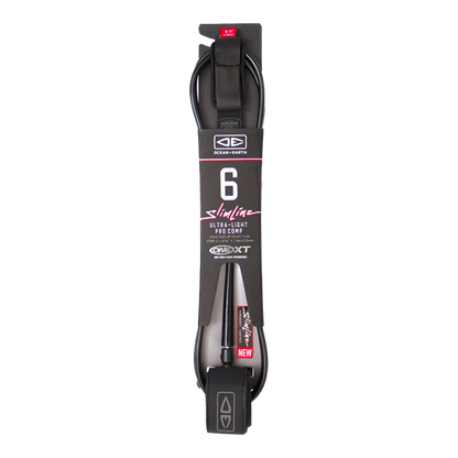 Ocean and earth - Leash - Comp pro 6' slimline ultra light noir