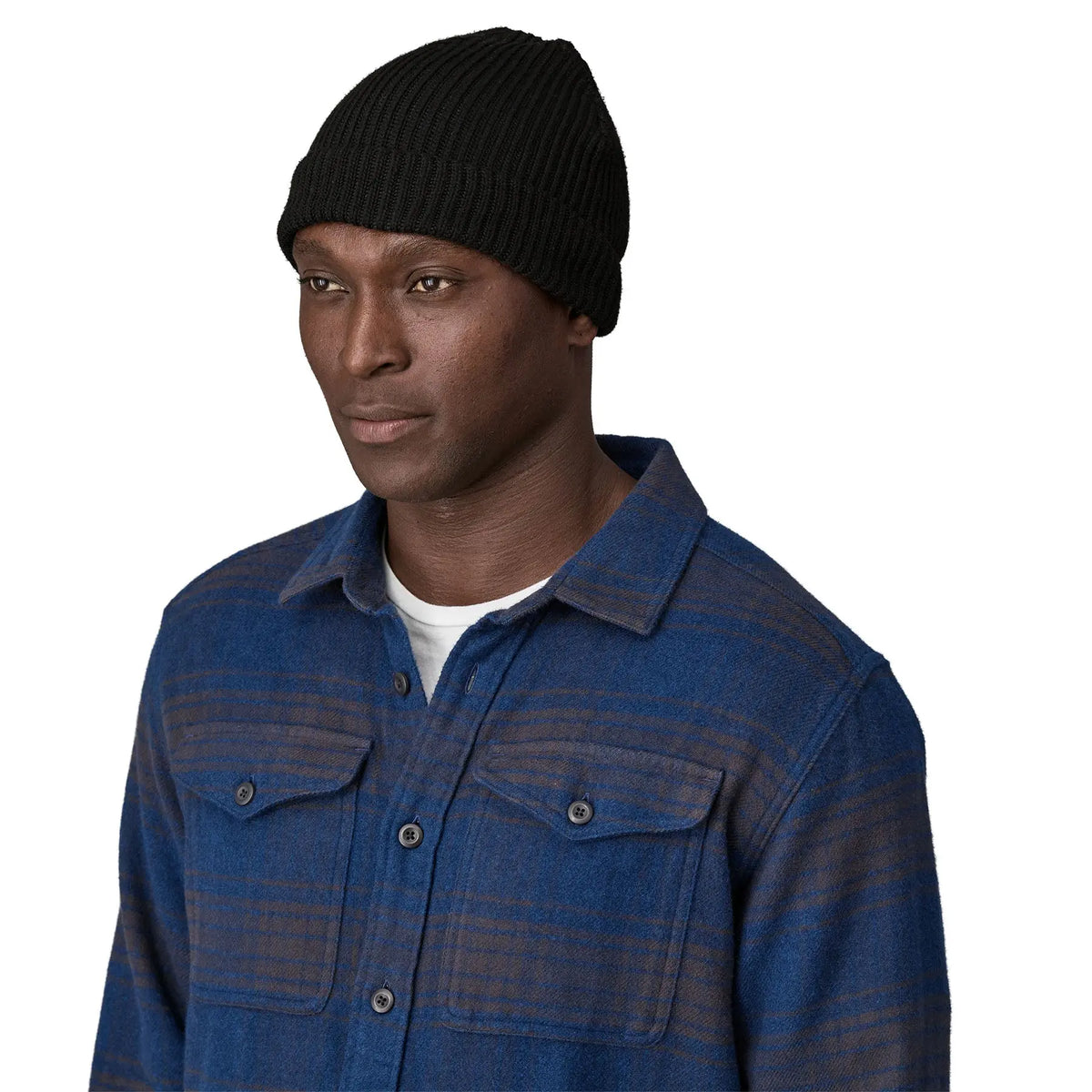 Patagonia - Bonnets - Fishermans Rolled Beanie noir Patagonia Purpose Trust