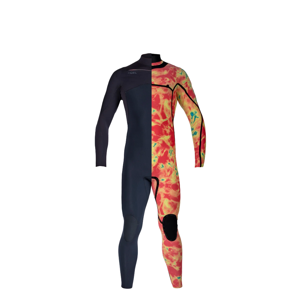 XCEL - Fullsuits - Comp X hooded 4,5/3,5 mm noir Viral surf