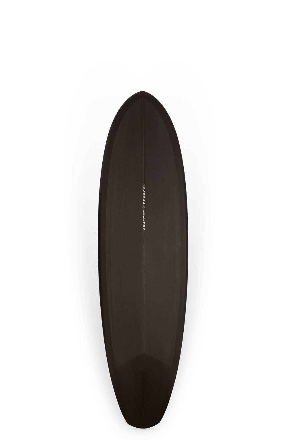 Shapers-Club- La planche de surf simple Tri Plane Hull (6'9" x 21 3/16" x 2 11/16" - 42,3L) présente un design élégant et moderne avec un look sombre et minimaliste sur fond dégradé en forme de pomme passant du noir au blanc. -surfshop-surfboard