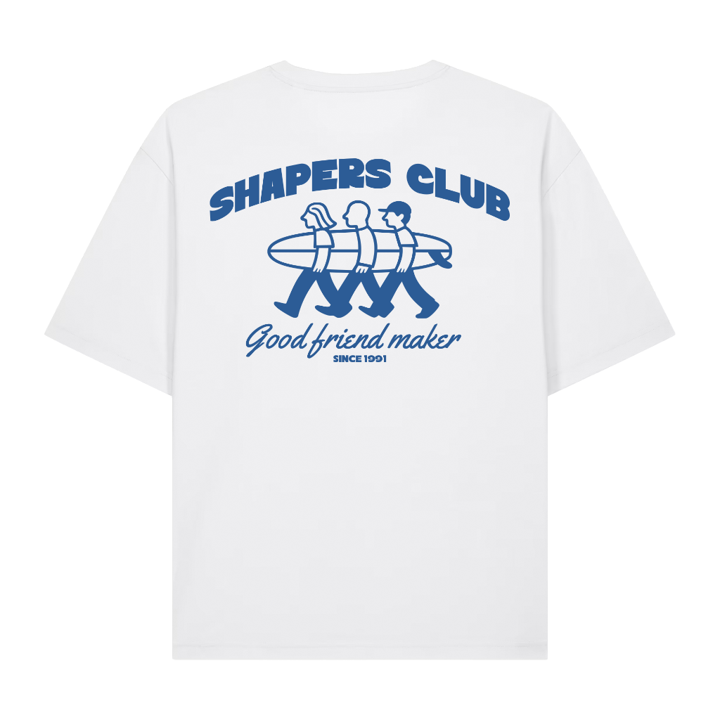 Shapers Club - T-Shirt Oversize - Good friend maker - Blanc - Face arrière