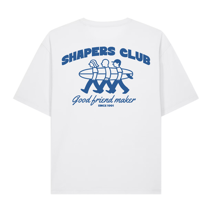 Shapers Club - T-Shirt Oversize - Good friend maker - Blanc - Face arrière