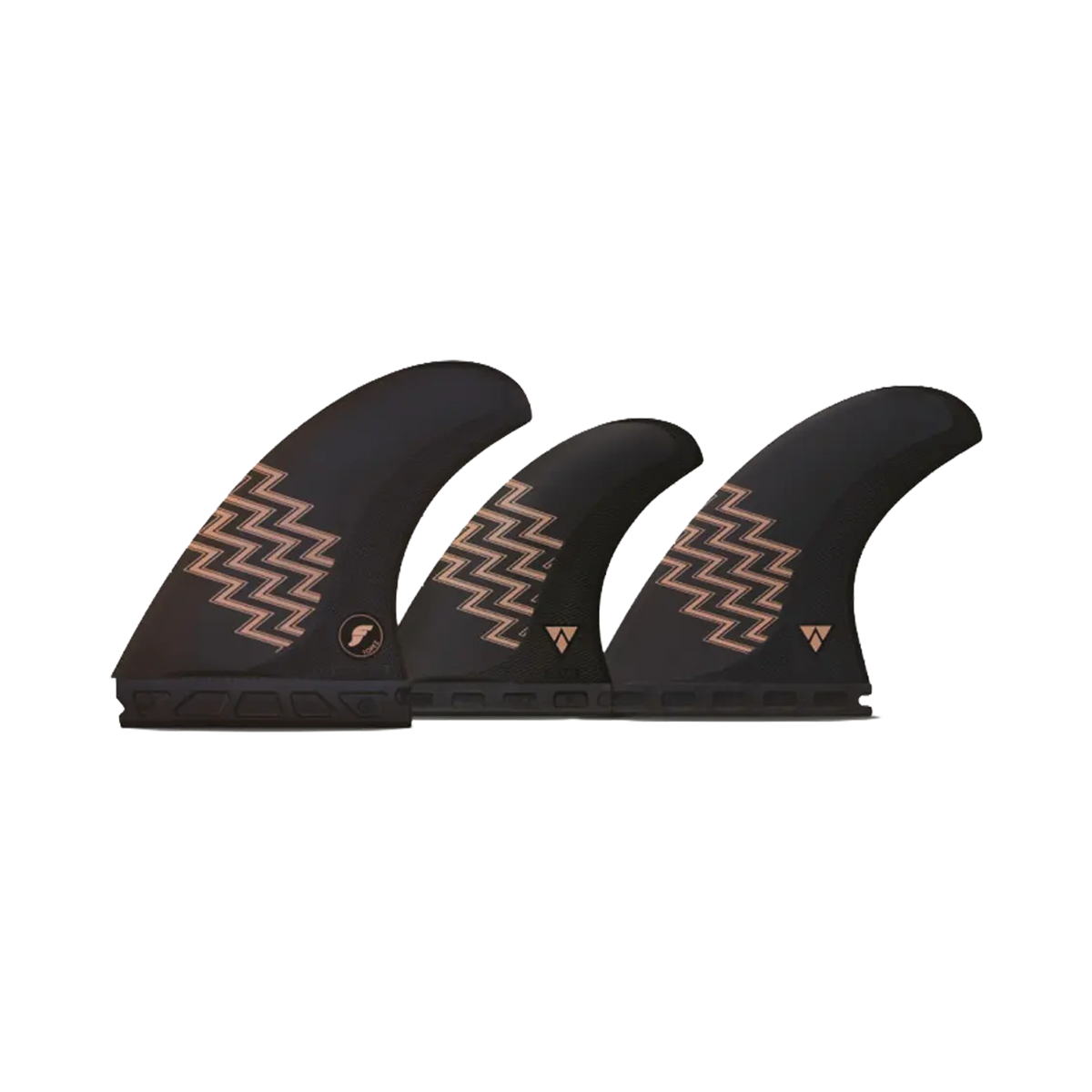 Futures - Fins Tri- -quad Gerry Lopez alpha series Black carbon viral surf