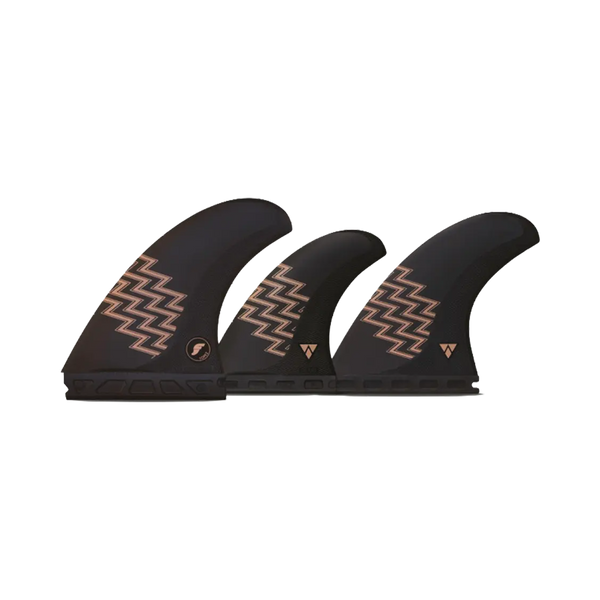 Futures - Fins Tri- -quad Gerry Lopez alpha series Black carbon