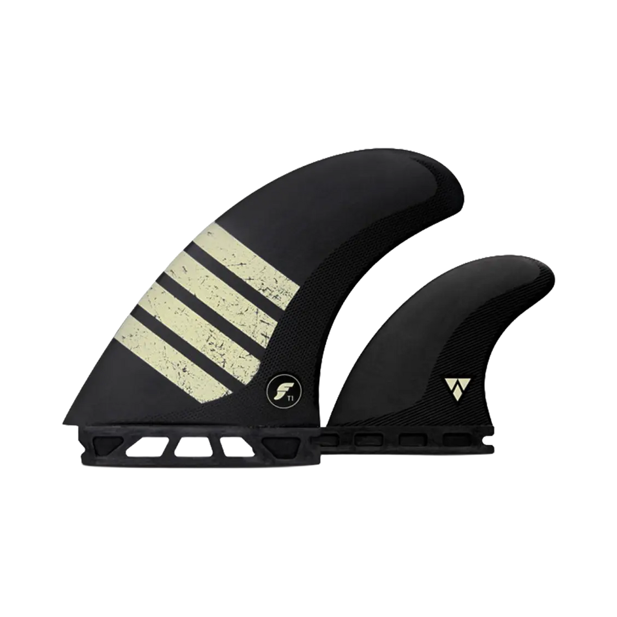 Futures - + Fins Twin 1 - FT1 +1 Alpha series Black carbon Viral surf