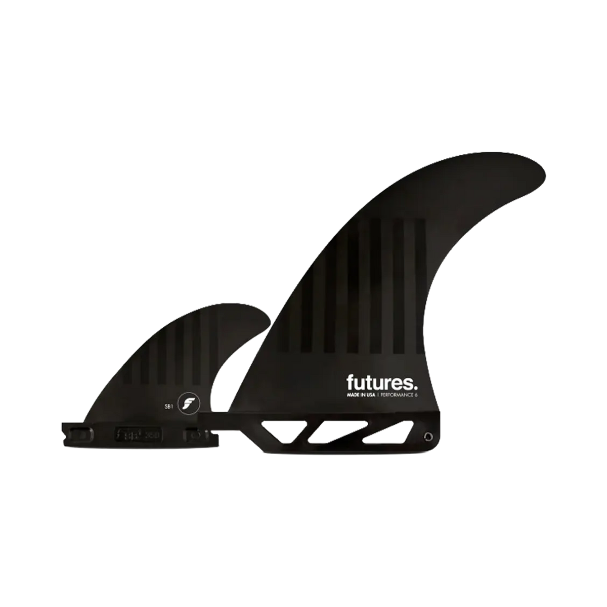 Futures - 1 Fins + 2 - Alpha series Black carbon Viral surf