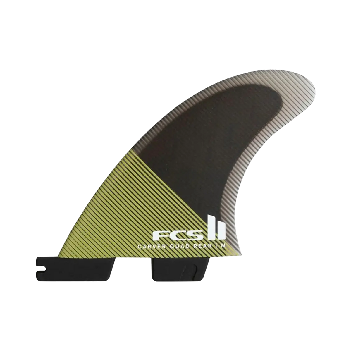 FCS II - Fins Quad - Carver rear retail Performance Core green Surf Hardware International