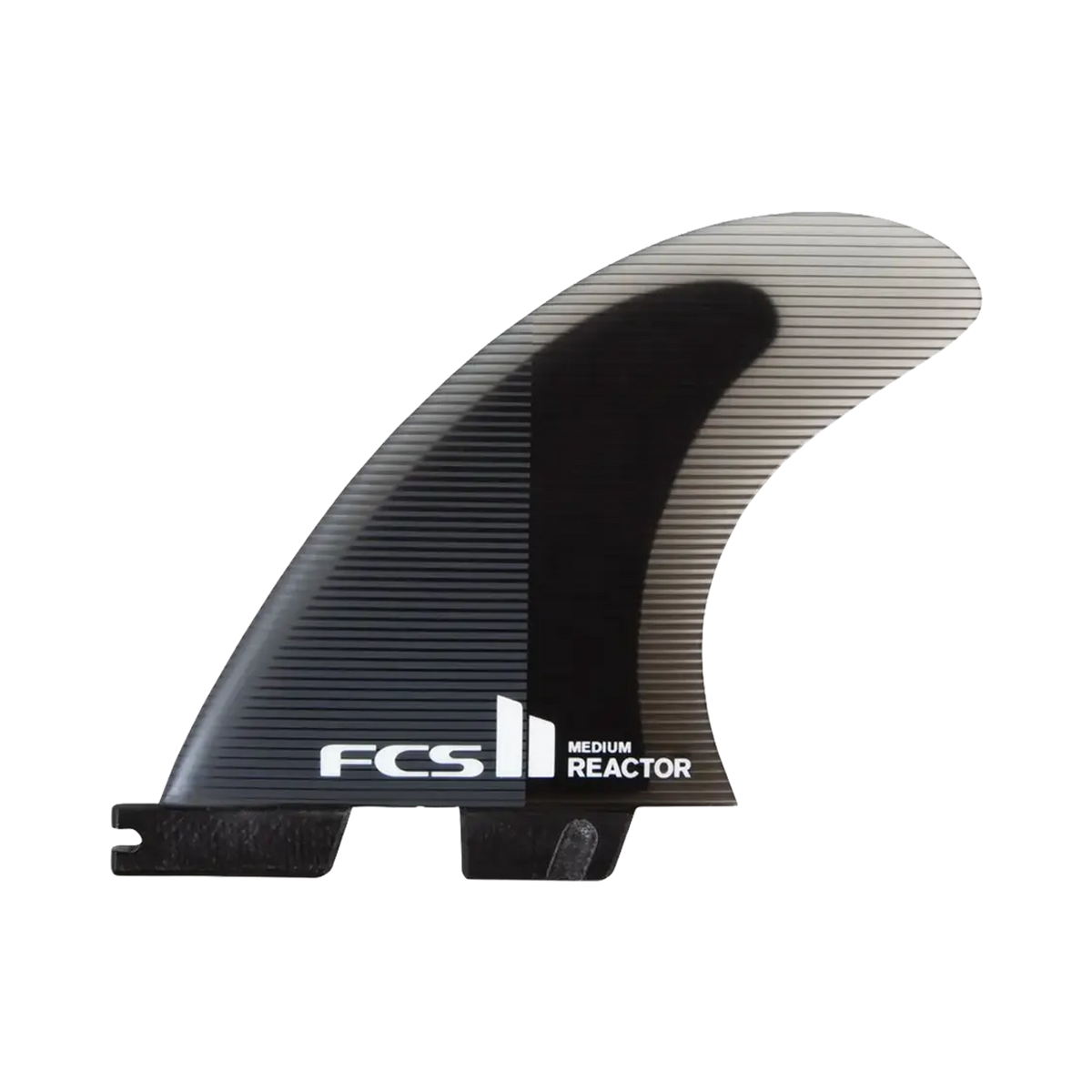 FCS II - Fins Quad Reactor rear retail Performance Core black Surf Hardware International