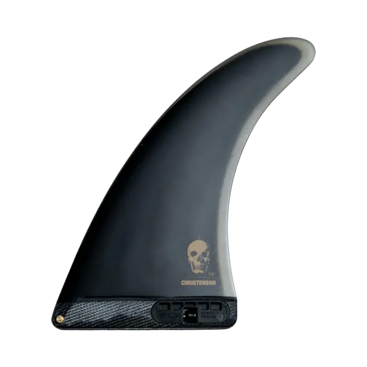 FCS II - Fins Single - Christenson Mid Tracker Black Glass Fibre 7.5" Surf Hardware International