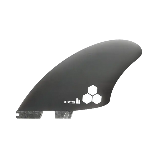 FCS II - Ailerons Twins - CI keel Retail fins Fibre de verre noir