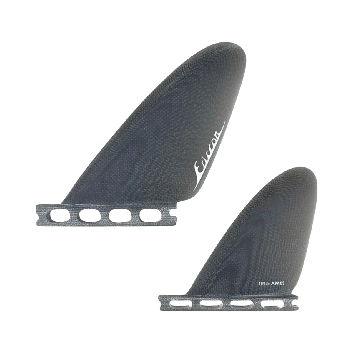 True Ames - Fins Quad - Ellis Ericson black quad feathers True Ames