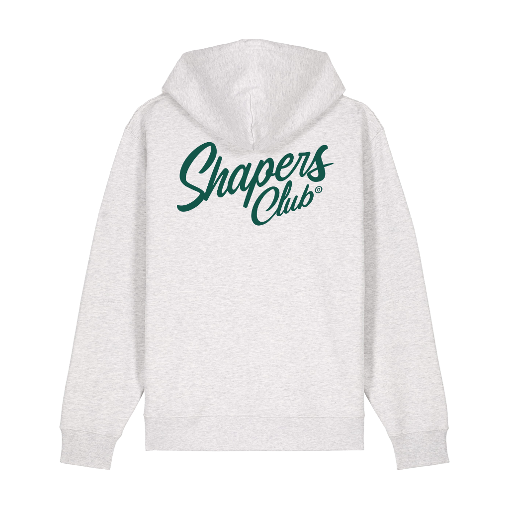Shapers Club - Hoodie - Classic logo GREEN - Gris - Face arrière
