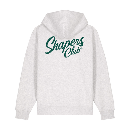 Shapers Club - Hoodie - Classic logo GREEN - Gris - Face arrière