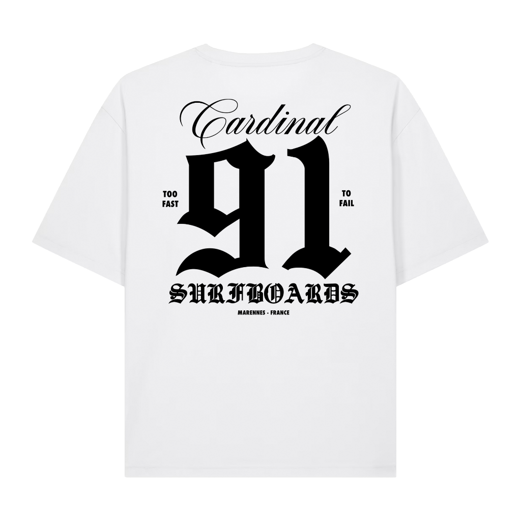 Cardinal - T-Shirt Oversize - Since 1991 - Blanc - Face arrière