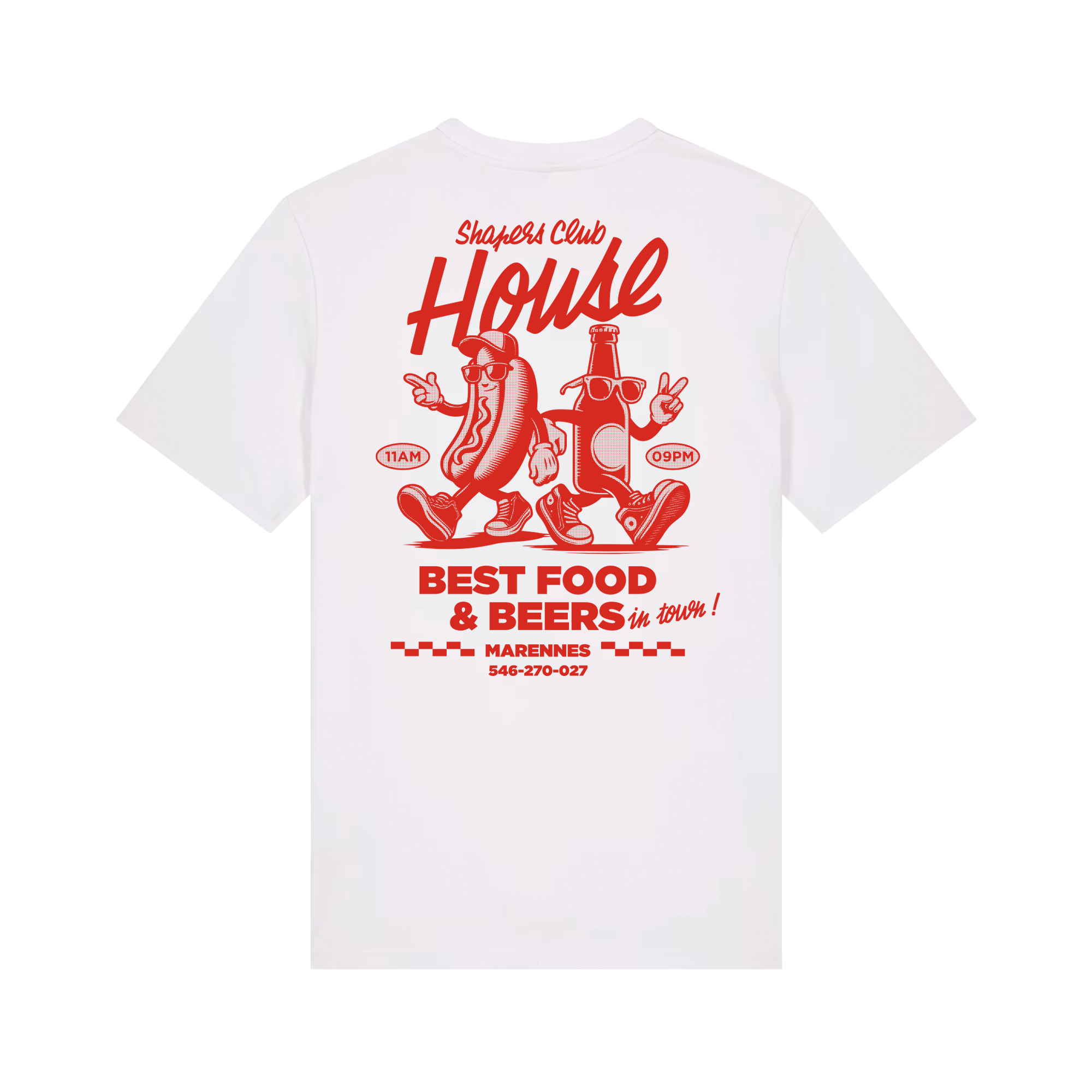 Shapers club - T-shirt - Bar SCH blanc