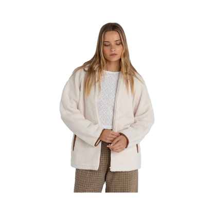 Rhythm - Women's fleece jacket - Snowy sherpa jacket beige Rhythm