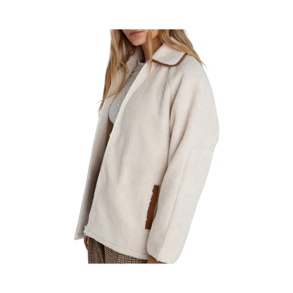 Rhythm - Women's fleece jacket - Snowy sherpa jacket beige Rhythm