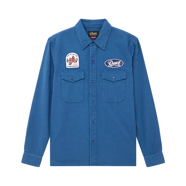 Deus Ex Machina - Vest - Nomad blue shirt