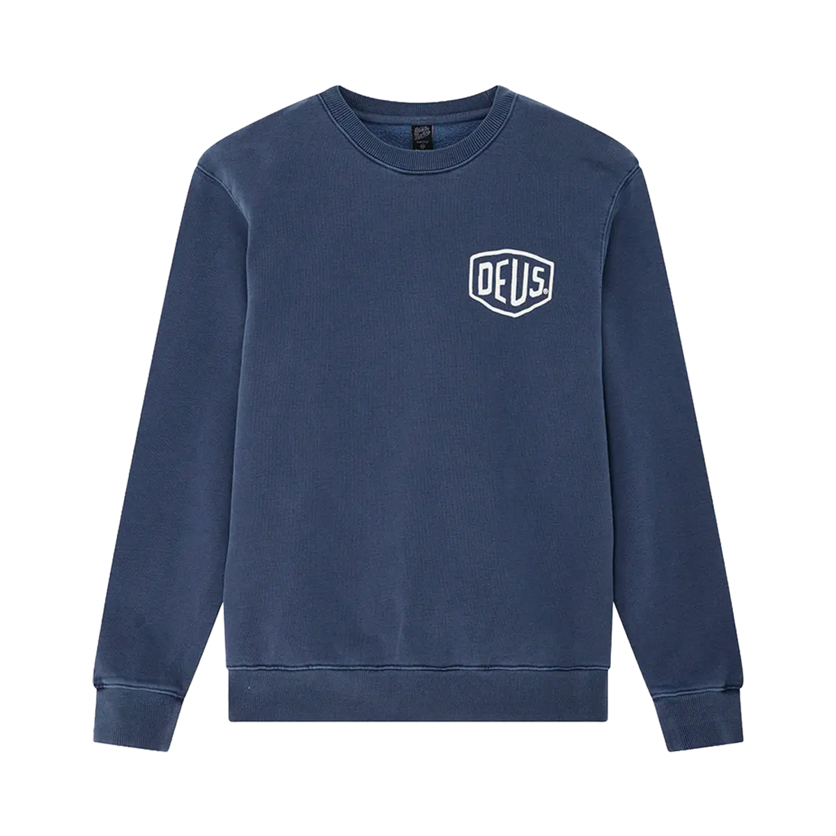 Deus Ex Machina - Round-neck sweatshirt - Shield garment dyed crew blue Deus ex machina