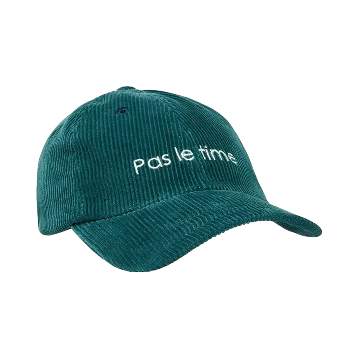 JAM Pas le Time green corduroy cap