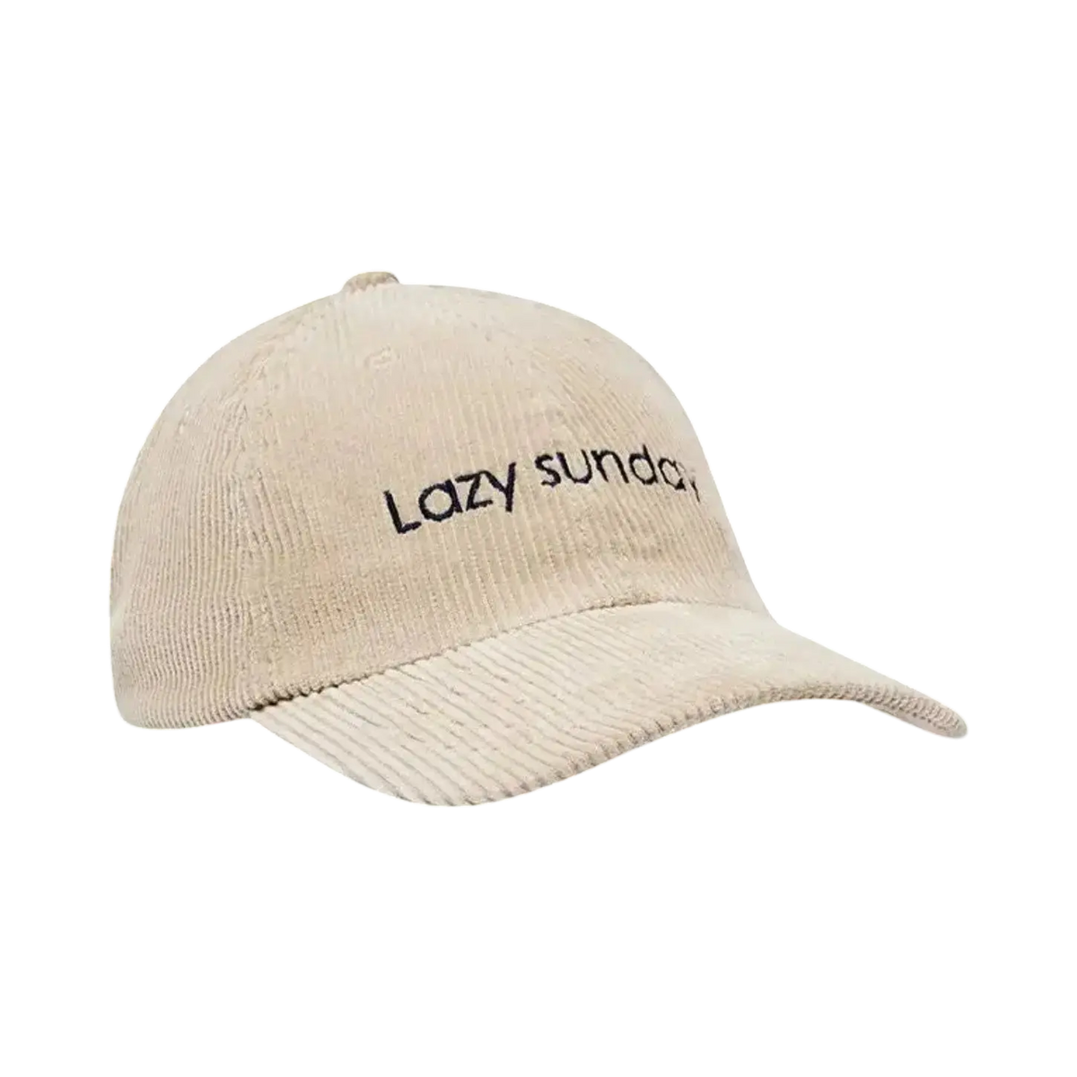 Surfshop cap - Shapers Club House in beige corduroy with Lazy Sunday embroidery on the front