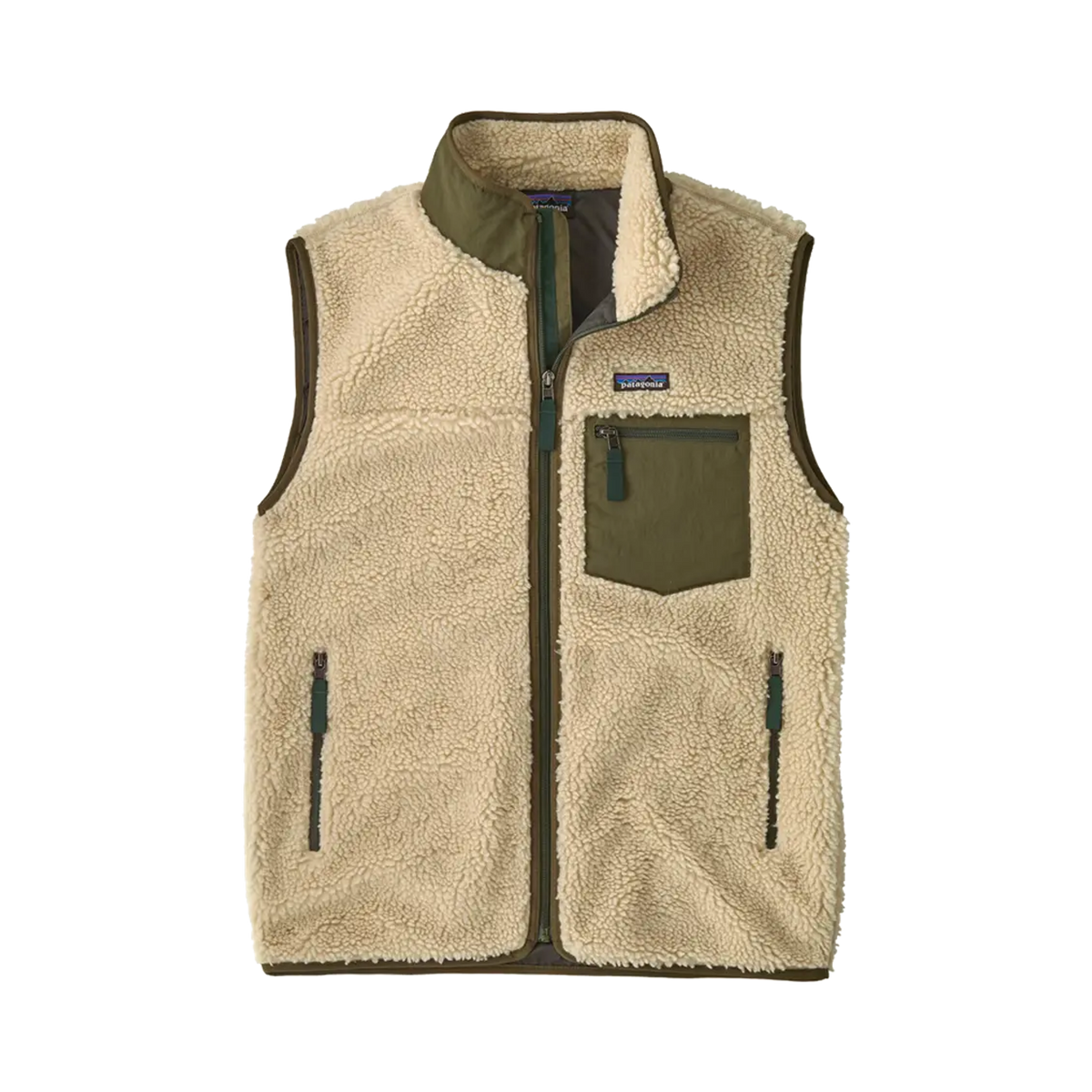 Patagonia - Jackets & Overalls - Classic Retro-X Vest - Dark Natural w/Basin Green Patagonia Purpose Trust