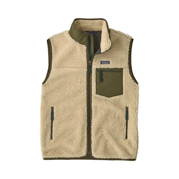 Patagonia - Vestes & surchemises - Classic Retro-X Vest - Dark Natural w/Basin Green