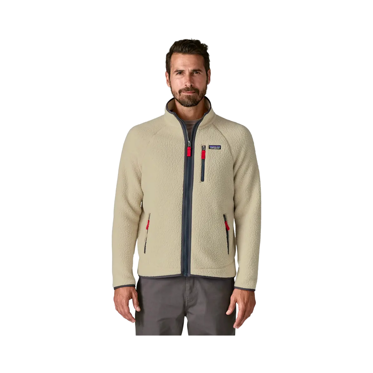 Patagonia - Jackets & Overalls - Retro Pile Jkt - Pelican w/Smolder Blue Patagonia Purpose Trust